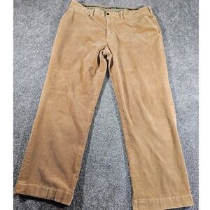 Polo Ralph Lauren vintage Pant Tan Corduroy Men Size 40x30 Pleated Cotton Casual